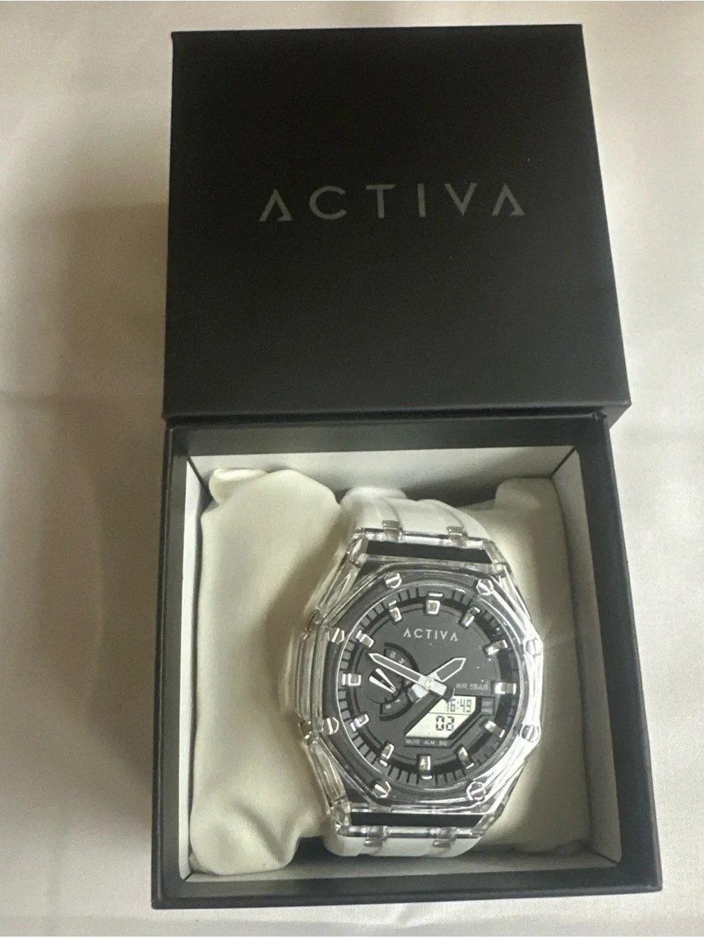 (275) Activa Black Analog-Digital Sports Watch